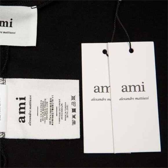 Ami 2023ss Classic Love Black Short Sleeve Tee - Picture 9 of 9